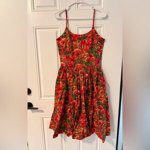 Bernie Dexter Red Poppy Chelsea Dress - Rare, New/Never Worn